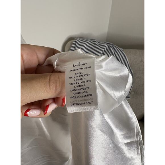 Lulus Mine, All Mine White Embroidered Organza Strapless A-Line Gown Size Medium - Picture 12 of 12